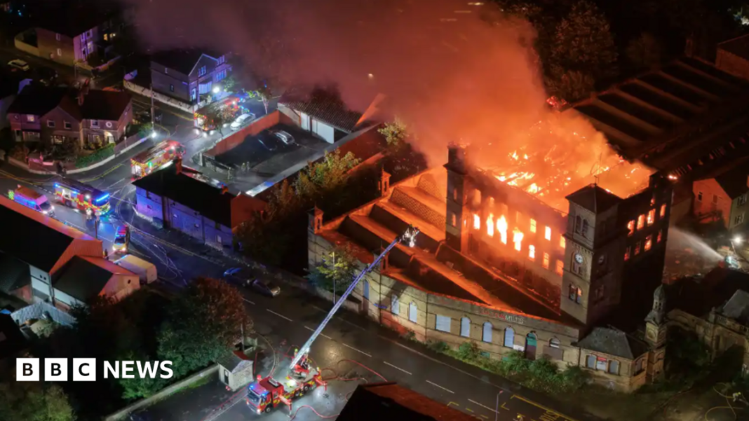 Major fire breaks out again at arson-hit Dalton Mills in Keighley