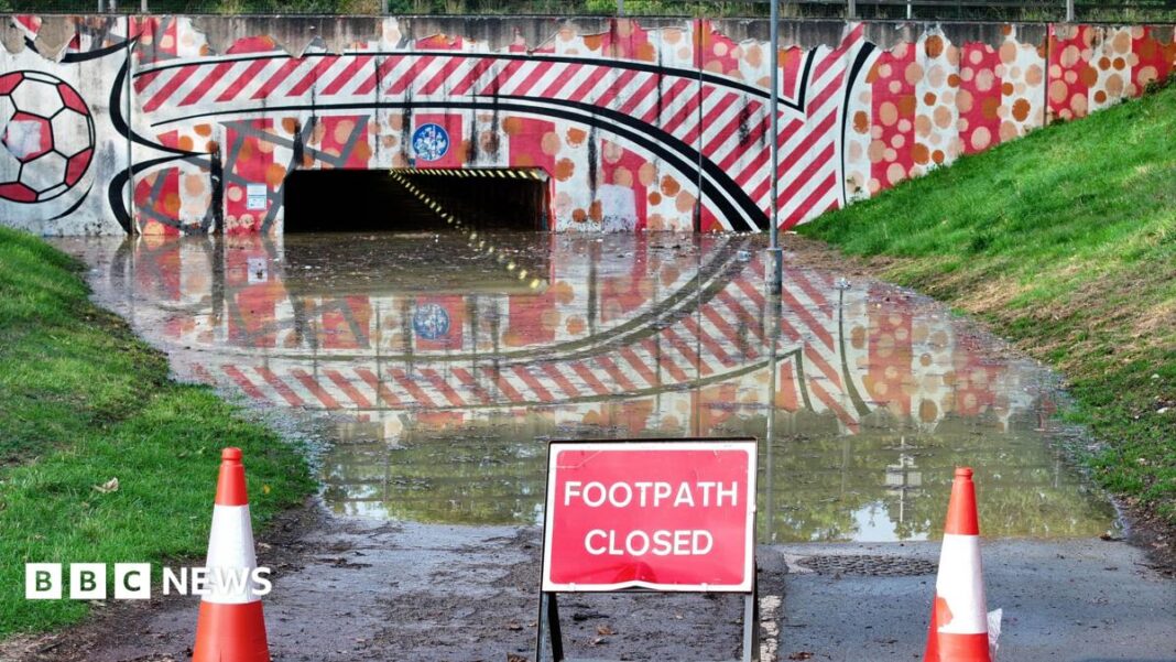 Thousands of Sussex homes without water and roads flooded