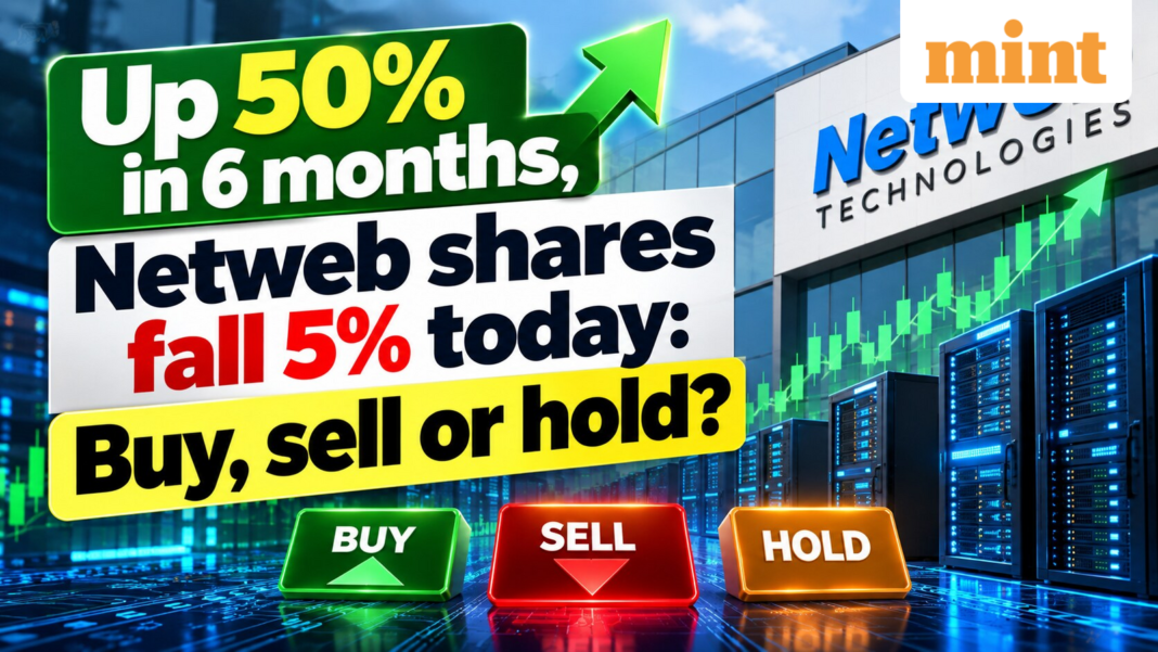 Up 50% in 6 months, Netweb Technologies shares fall 5% today: Should you buy, sell, or hold? Experts suggest this | Stock Market News